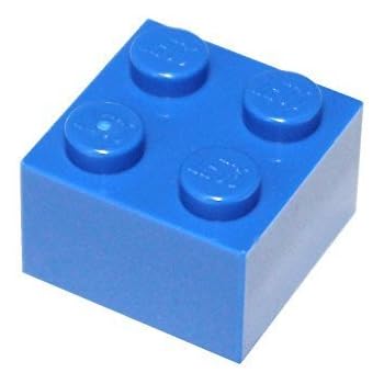 LEGO Parts and Pieces: 2x2 Blue (Bright Blue) Brick x50