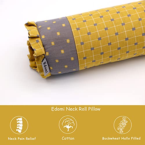 Buckwheat Pillow Neck Roll Pillow EDOMI Cervical Lumbar Support