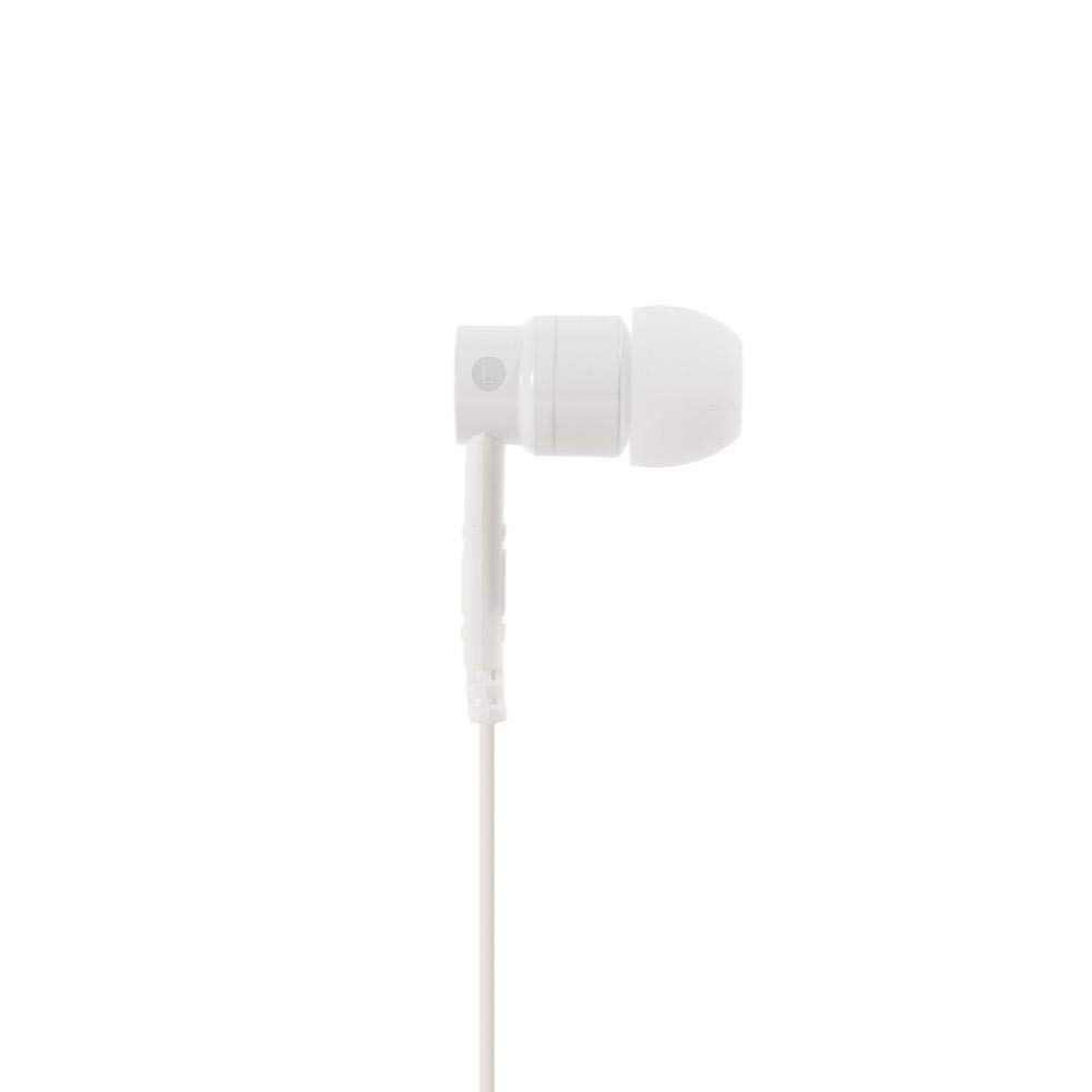 aiino - Jazz, Earphones, Stereo Metal Headphones with Microphone and Multi-Function Button, Compatible with all Smartphones, Media Players and Tablets - White