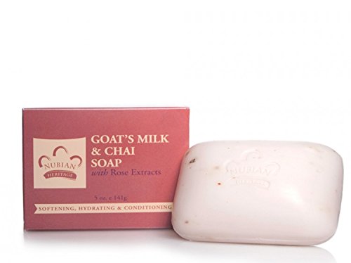Nubian Heritage Bar Soap,Goat's Milk & Chai, 5 oz - Pack of 12