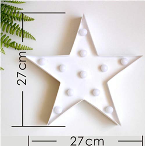 Wringo Decorative Letters Light Star Shape LED Plastic Marquee Light Battery Operated LED Marquee Sign for Home Christmas Decorations