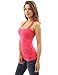 PattyBoutik Women Crochet Inset Ruched Detail Tank Top (Pink Medium)