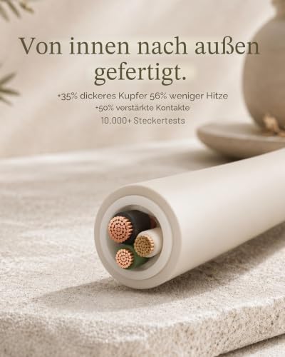 Steckdosenturm Mehrfachsteckdose 6-Fach mit Schalter, 3680W/16A, 1420J Überspannungsschutz, 2 m Kabel, 479g Standfuß, Überlastschutz, 850°C Gehäuse, Büro & Schlafzimmer (Basaltgrau)