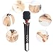 Handheld Wireless Wand Massager with Multi Powerful Speeds & Vibrating Frequencies,USB Rechargeable Therapeutic Massage Stick for Sore Neck Shoulder Back,Soothing Aching Muscles (Black)