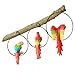 S&F Life Size Hanging Parrot Statue Like a Real Parrot Patio Lawn Ideal Decor for Nature Lovers Tropical Bird Collectors (Wings)