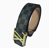 Scorpion 1pcs Men Faux Leather Belt Unsex Cloth Accessory (120cm, Blackgold)