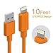 iPhone Cord, Cambond 10 ft Certified iPhone 6 Stepped Lightning Cable for iPhone X 8 8 Plus 7 7 Plus 6s 6s Plus, iPhone 6/6 Plus, iPhone 5s 5c 5, iPad Air 2 Mini 2/3 / 4, iPad Pro (Orange 10ft)