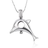 LGSY 5Pcs Silver Dolphin Cage Pendants Crafting Charm for DIY Necklace Bracelet Jewelry Making