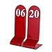 Aspire 10PCS Acrylic Table Numbers, Tent Style Numbers Sign, Double Sided Table Number Card for Restaurant-Red-Number 1to10