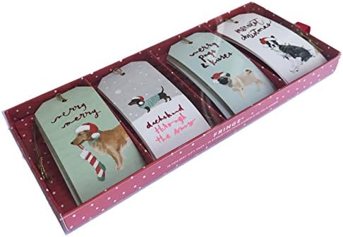 Merry Dogs 16 Christmas Holiday Gift Tags