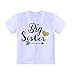 WINZIK Little Baby Girls Kids Toddlers Outfits Big Sister Print T-Shirt Pullover Tee Tops Clothes Costume Gift (2-3 Years, White)