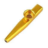 Baynne Metal Kazoo Harmonica Mouth Flute Kids Party Gift Kid Musical Instrument(Color golden)