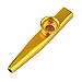 Baynne Metal Kazoo Harmonica Mouth Flute Kids Party Gift Kid Musical Instrument(Color golden)