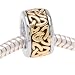 Beadaholique B1643 Trinity Celtic Knot on Silver Tone Bead, Fits Pandora, 22K Gold Plated primary
