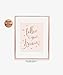 DIGIBUDDHA Follow Your Dreams Rose Gold Foil on Blush Pink Matte Paper Decor Wall Art Print Inspirational Motivational Quote Metallic Poster 8 inches x 10 inches C45