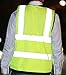 Misslo 4 Pockets High Visibility Safety Vest with Reflective Strips, Mesh Neon Yellow (Medium)