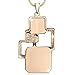 MARENJA Women's Gold Plated Crystal Long Squares Pendant Necklace, 31.5 + 2'' Extender