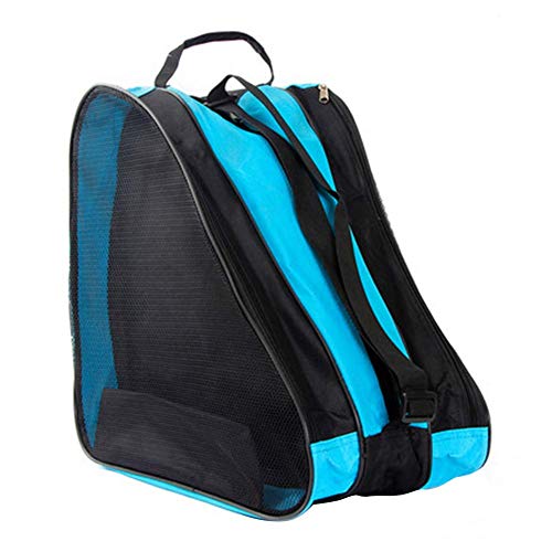 WOOPOWER Unisex Roller Skate Bag, Oxford Cloth Ice Skate Bag, Beach Tote Bag, Inline Skate Bag for Kids and Adults, Roller Skate Carry Bag (Blue)