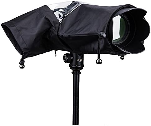 Jeasun Waterproof camera Rain Cover, Professional Rain Cover Camera Protector Rainproof Against Rain Dirt Sand Snow Protection, Foldable for Canon, Nikon, Sony and Other Digital SLR Cameras.(Black)