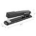 Craftinova Metal Desktop Stapler, 25 Sheet Capacity, Heavy Duty Black, with 2000 Staples & Remover, Office Use, 3 Pack