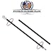 Outdoor Wall Hanging Tangle Free Spinning Flag Pole - Black Label Edition - 6ft Black Pole w/Silver Ball Topper