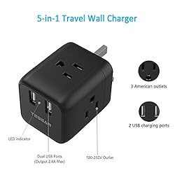 UK Travel Plug Adapter, TESSAN Ireland England