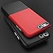 Iphone 7 Plus Slider Case, SameTech Luxury Hit Color Patchwork Hard PC Case 2 IN 1 splicing Case Cover+ 1pcs Tempered Glass tempered glass Screen Protector (Red&Black)