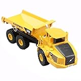 Happy Cherry 1:87 Scale Diecast Excavator Six-wheel Dumper Truck Diecast Model Construction Vehicle Pull Back Action Car Model Toys