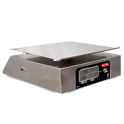 TORREY PC40L Electronic Price Computing Scale, Rechargeable Battery, Stainless Steel Construction, 100 Memories, 8 Direct Access Keys, 40 lb