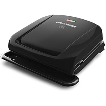 George Foreman 4-Serving Removable Plate Grill and Panini Press, Black, GRP1060B