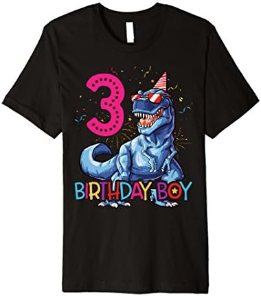 Dinosaur T rex 3 year Old T shirt Kids 3rd Birthday T-shirt