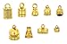 Cord End Cap for Jewelry Making, Kumihimo End Cap Finding Kit for Leather, Tassels; Gold 4mm to 9mm 90 PCs by Mandala Crafts