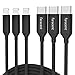 USB C to lightning cable (3.3ft/3 pack),Faracent type c to lightning cable 2.1A fast charging with iphone x iphone 8 plus iphone 7 plus and data transfer for macbook 2017 & laptops with usb c(black)