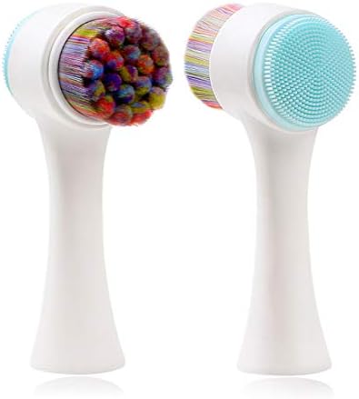 MINGRONG Double Side Silicone Cleanser Wash Brush Deep Cleansing Duo Face Brush, Sexy/Cute 2 Styles, 3 Colors