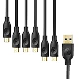 Micro USB Cable,ZNT [6 Pack] Ultra Durable Micro USB Cable High Speed Charging USB 2.0 A Male to Micro B Sync and Charging Cable Cord (0.3m 3x1m 2x2m)