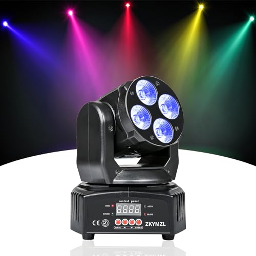 - 6 in 1 Mini LED RGBWA/UV Lampe 50W Rotierendes Licht Wackelkopf mit DMX für Disco KTV Club Party