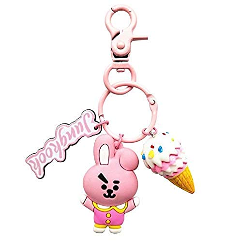booplua BTS Key Chain Cartoon Pattern Key Ring For Fans