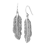 Silpada 'Etched Feather' Drop Earrings in Sterling