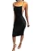 TOB Women's Sexy Backless Criss Cross Spaghtti Strap Midi Club Dress