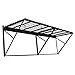 Proslat 60008 ProRack Heavy Duty Wall Mount Metal Storage Shelf with 8' Section, Charcoal Granite, 8-ft