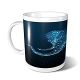 Starry Sky Lines Elephant Bone china mug, you can