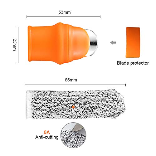 ã€New Upgradeã€‘Garden Cut-proof Silicone Thumb Knife Universal Size, Garden Fruit and Vegetable Picker Tools, Gardening Gifts Harvesting Plant Knife Trim, Anti-cut Finger Cover Safe Your Finger - 2 Set