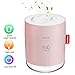 Portable Mini Humidifier, 500ml Small Cool Mist Humidifier with Night Light, USB Personal Desktop Humidifier for Baby Bedroom Travel Office Home, Auto Shut-Off, 2 Mist Modes, Super Quiet (Pink)