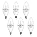 SHINE HAI 40W Equivalent Candelabra LED Light Bulbs, 3000K Warm White B11 LED Light Bulbs, E12 Candelabra Base, Pack of 6