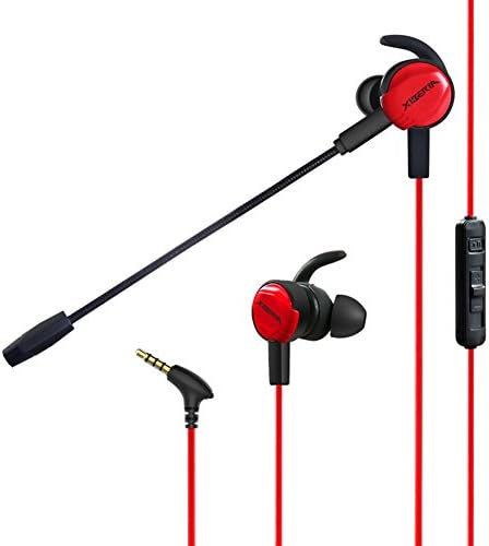 Jeecoo Stereo Bass Gaming Earphones Wired Noise Cancelling Gaming Headphones with Adjustable Mic Work with Gaming Consoles, Smartphones PC, Laptops