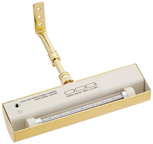 Concept Lighting 201L Cordless Remote Control LED Picture Light Polished Brass, Small