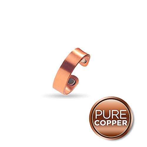 Earth Therapy Magnetic Pure Copper Ring for Women and Men Magnetic, 0.2 Ounce