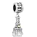 Mel Crouch Romantic Paris Eiffel Tower London Big Ben the Leaning Tower of Pisa The Roman Colosseum Charms Heart Love Charm Beads (Paris Eiffel Tower)