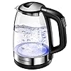 Bonsenkitchen 1,7 l waterkoker, 2200 W elektrische glazen waterkoker met 4 temperatuurinstellingen (50,70,80,90 °C…