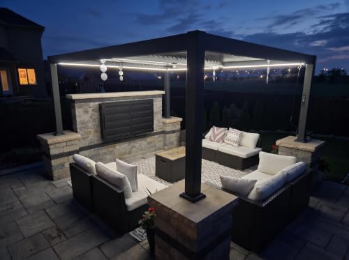 PURPLE LEAF 10x12 Louvered Pergola Review: Adjustable Aluminum Shelter With LED Lights image 24